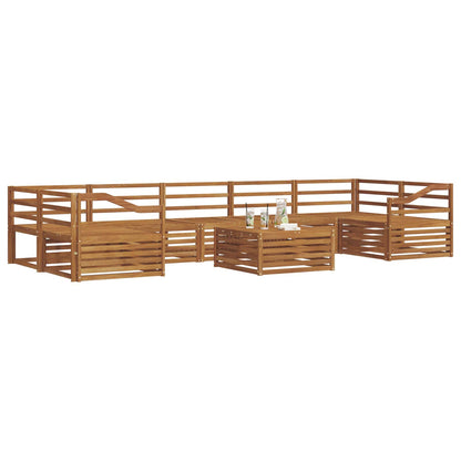 vidaXL Outdoor Sofa Set 8 pcs Natural Solid Acacia Wood