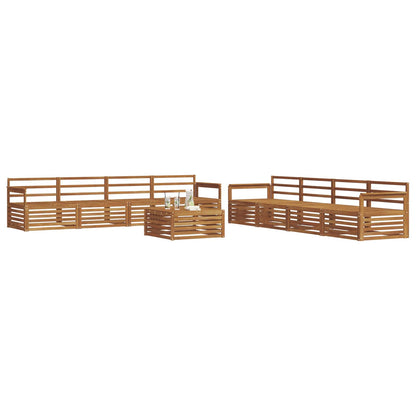 vidaXL Outdoor Sofa Set 9 pcs Natural Solid Acacia Wood