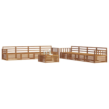 vidaXL Outdoor Sofa Set 9 pcs Natural Solid Acacia Wood