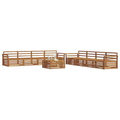 vidaXL Outdoor Sofa Set 9 pcs Natural Solid Acacia Wood