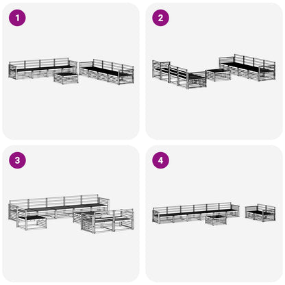 vidaXL Outdoor Sofa Set 9 pcs Natural Solid Acacia Wood
