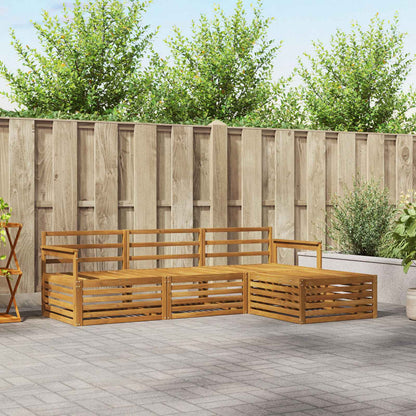 vidaXL Outdoor Sofa Set Natural 249.5 x 162.5 x 73 cm