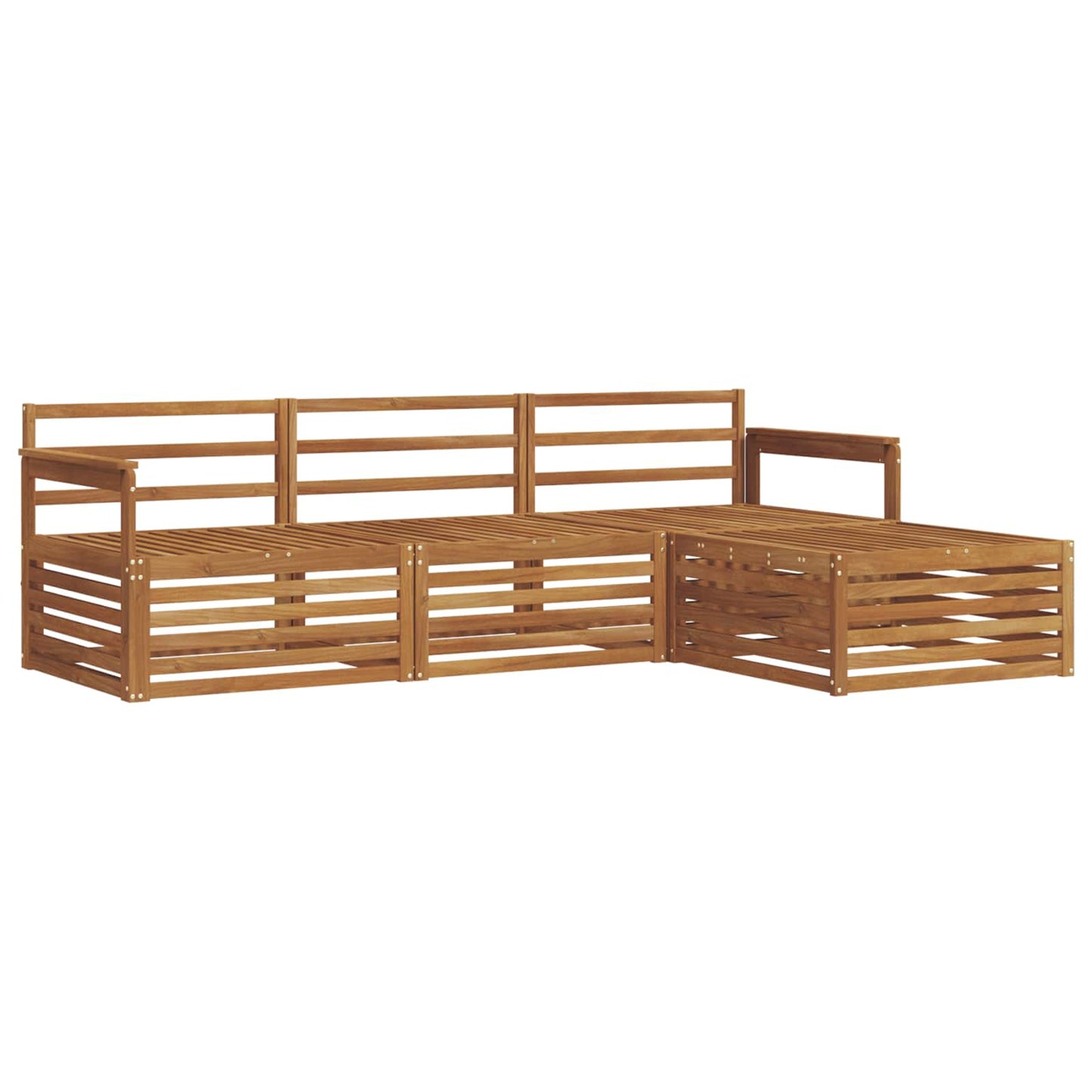 vidaXL Outdoor Sofa Set Natural 249.5 x 162.5 x 73 cm