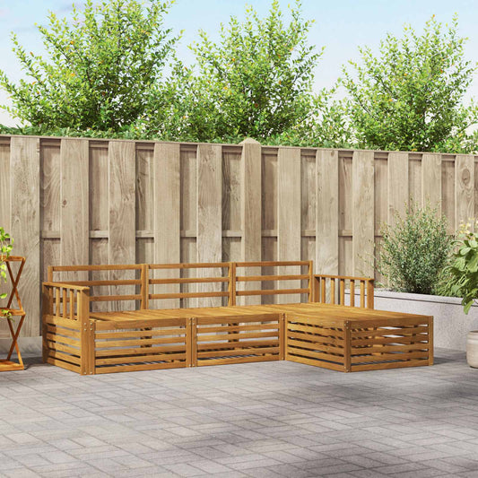 vidaXL Outdoor Sofa Set Natural 249.5 x 162.5 x 73 cm
