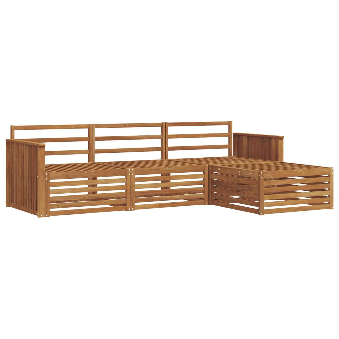 vidaXL Outdoor Sofa Set Natural 249.5 x 162.5 x 73 cm