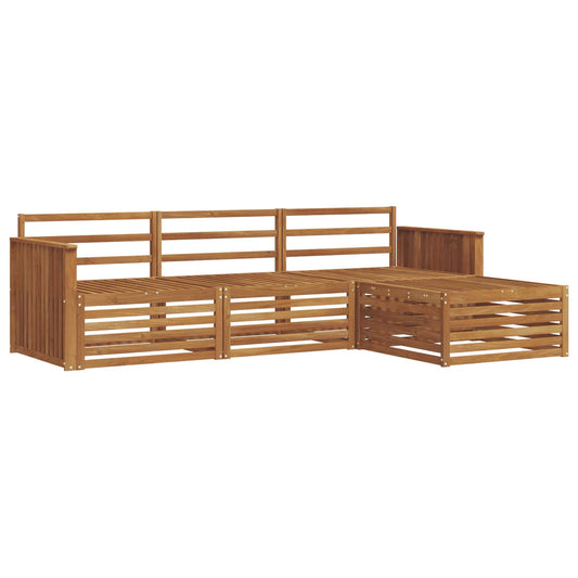 vidaXL Outdoor Sofa Set Natural 249.5 x 162.5 x 73 cm
