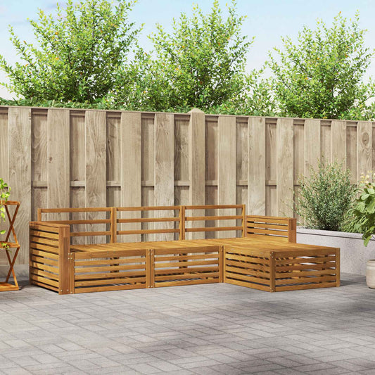 vidaXL Outdoor Sofa Set Natural 257.5 x 162.5 x 73 cm