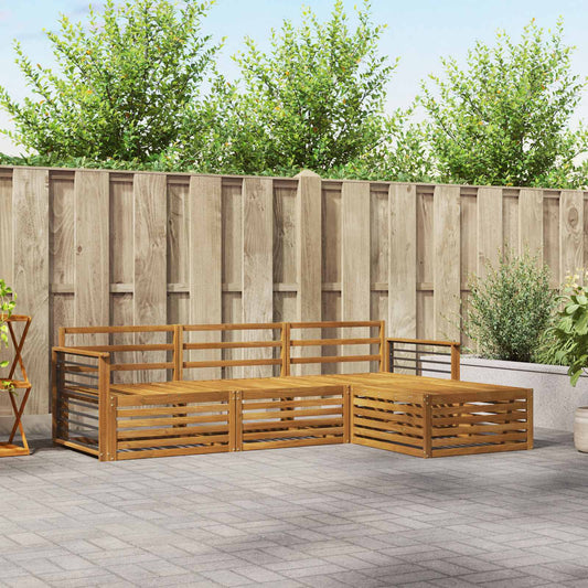 vidaXL Outdoor Sofa Set Natural 249.5 x 162.5 x 73 cm