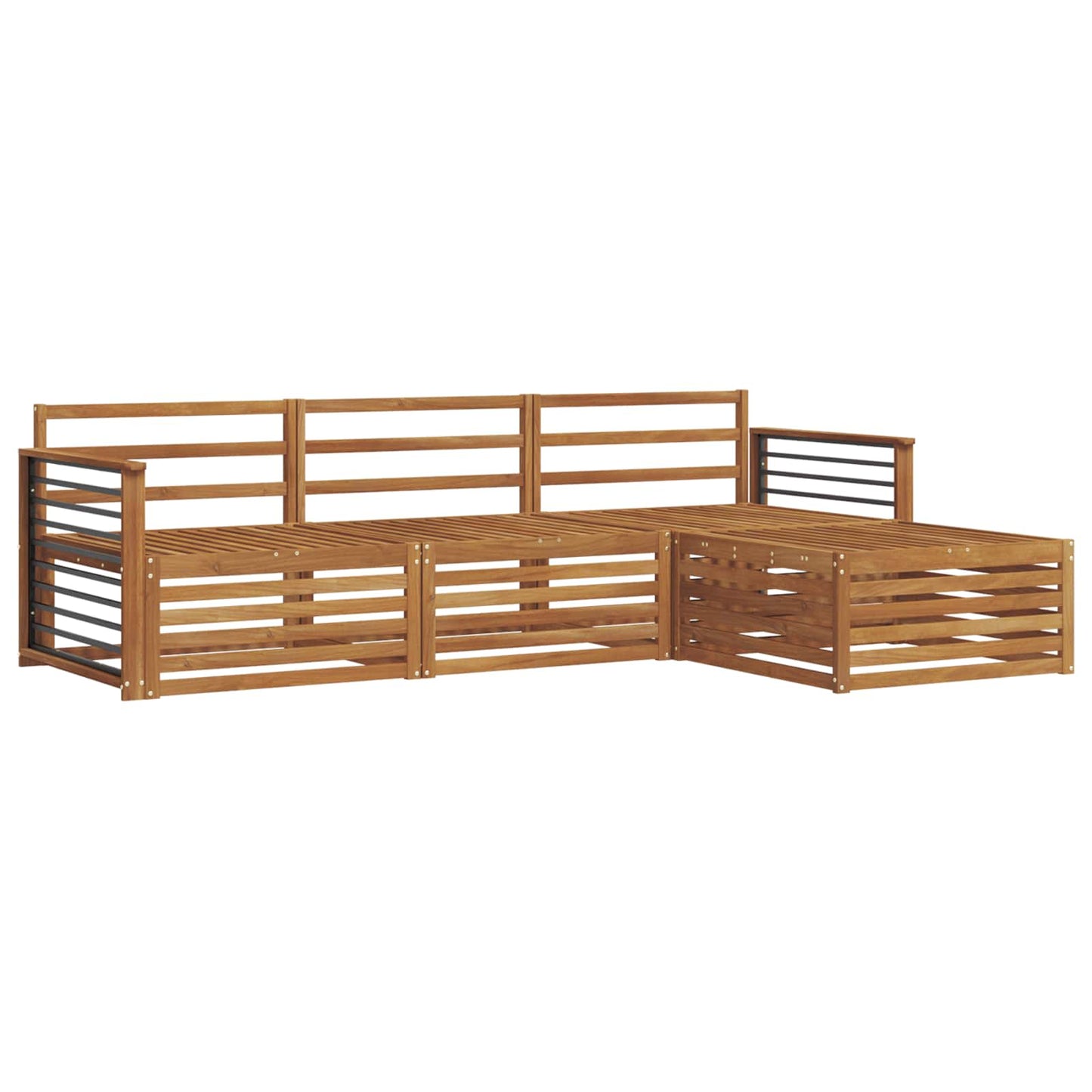 vidaXL Outdoor Sofa Set Natural 249.5 x 162.5 x 73 cm