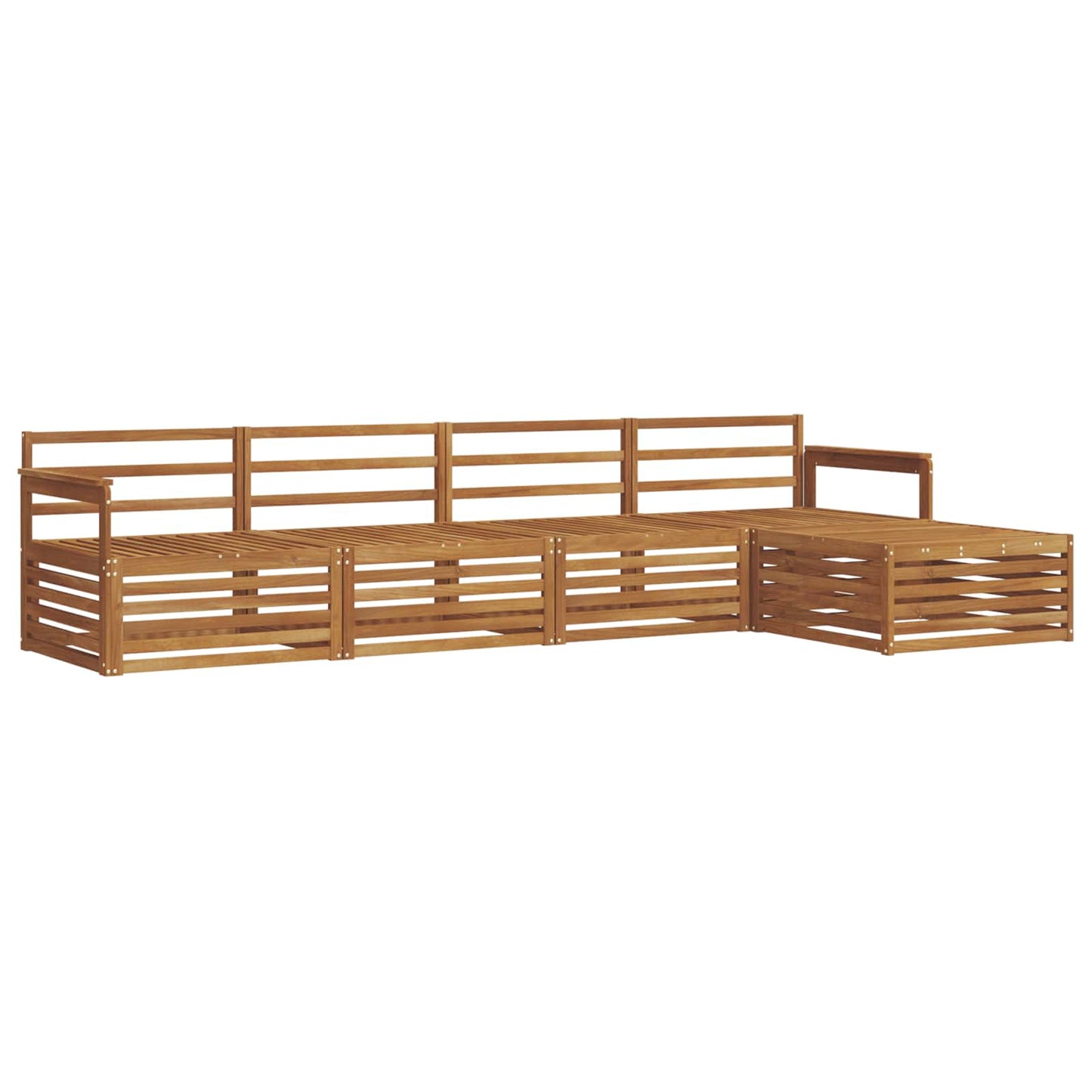 vidaXL Outdoor Sofa Set 5 pcs Natural