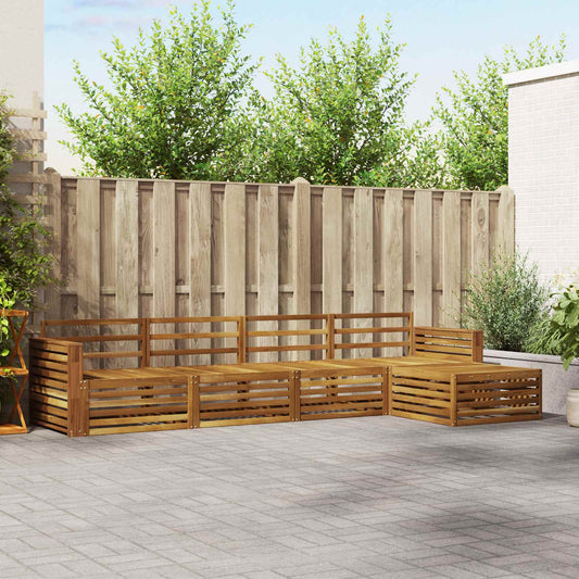 vidaXL Outdoor Sofa Set 5 pcs Natural Solid Acacia Wood