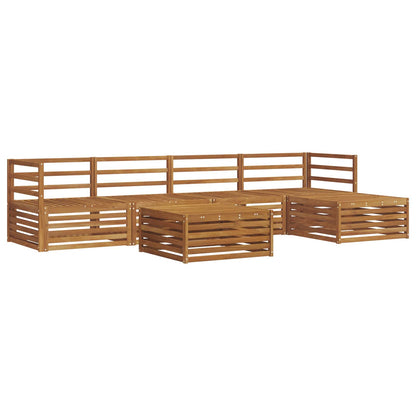 vidaXL Outdoor Sofa Set 6 pcs Natural Solid Acacia Wood