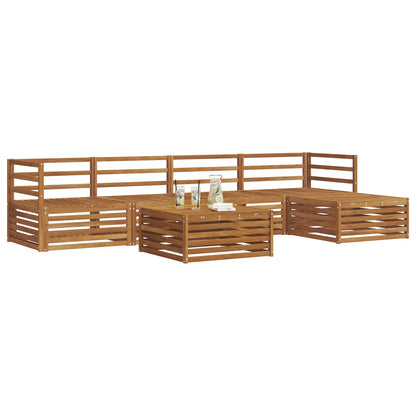 vidaXL Outdoor Sofa Set 6 pcs Natural Solid Acacia Wood