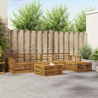vidaXL Outdoor Sofa Set 6 pcs Natural Solid Acacia Wood