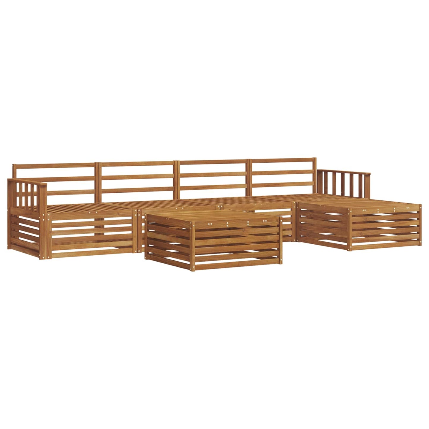 vidaXL Outdoor Sofa Set 6 pcs Natural Solid Acacia Wood