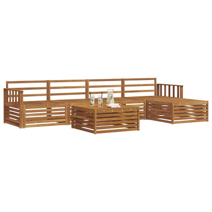 vidaXL Outdoor Sofa Set 6 pcs Natural Solid Acacia Wood