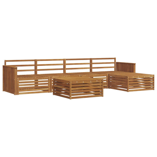 vidaXL Outdoor Sofa Set 6 pcs Natural Solid Acacia Wood