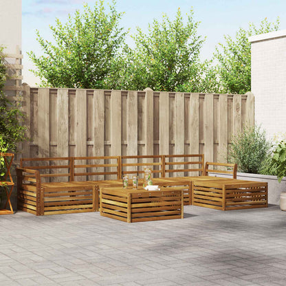 vidaXL Outdoor Sofa Set 6 pcs Natural Solid Acacia Wood