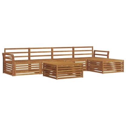 vidaXL Outdoor Sofa Set 6 pcs Natural Solid Acacia Wood