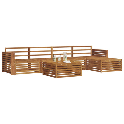 vidaXL Outdoor Sofa Set 6 pcs Natural Solid Acacia Wood