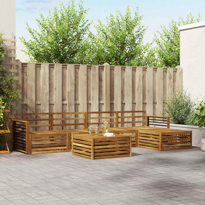 vidaXL Outdoor Sofa Set 6 pcs Natural Solid Acacia Wood