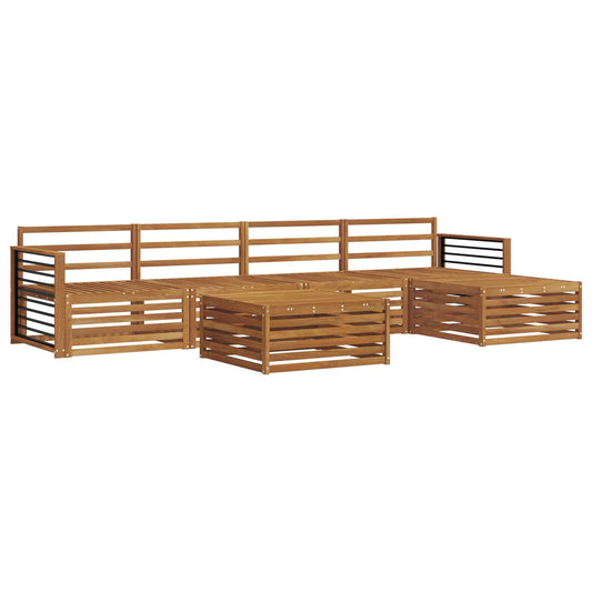 vidaXL Outdoor Sofa Set 6 pcs Natural Solid Acacia Wood