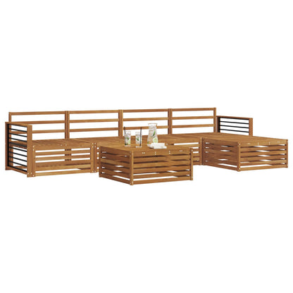 vidaXL Outdoor Sofa Set 6 pcs Natural Solid Acacia Wood