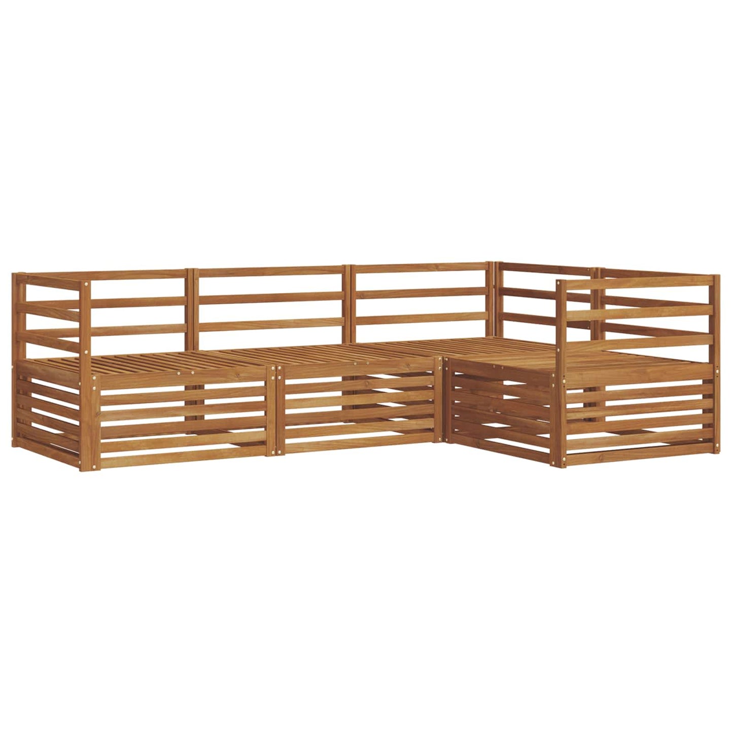 vidaXL Outdoor Sofa Set 4 pcs Natural Solid Acacia Wood