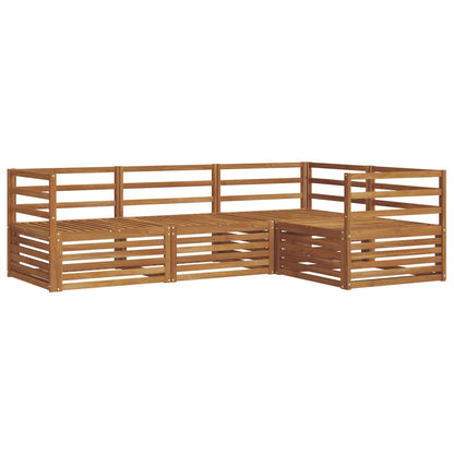 vidaXL Outdoor Sofa Set 4 pcs Natural Solid Acacia Wood