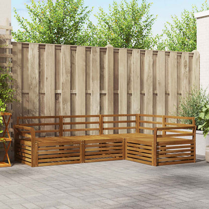 vidaXL Outdoor Sofa Set 4 pcs Natural Solid Acacia Wood