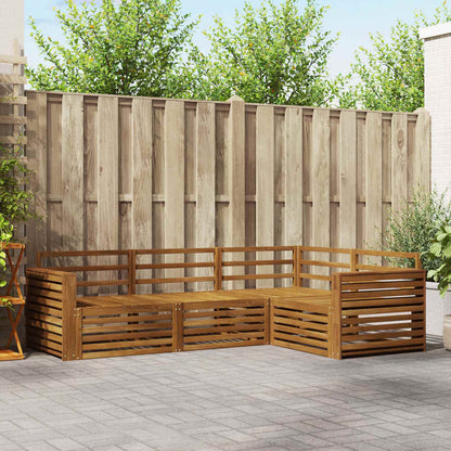vidaXL Outdoor Sofa Set 4 pcs Natural Solid Acacia Wood