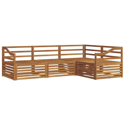 vidaXL Outdoor Sofa Set 4 pcs Natural Solid Acacia Wood