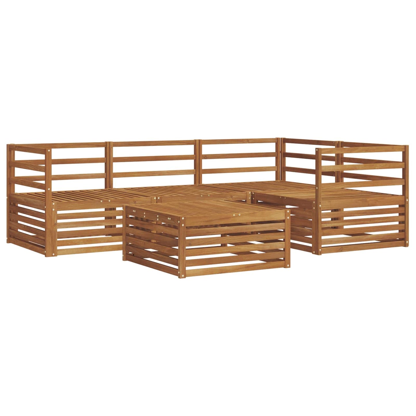 vidaXL Outdoor Sofa Set 5 pcs Natural Solid Acacia Wood