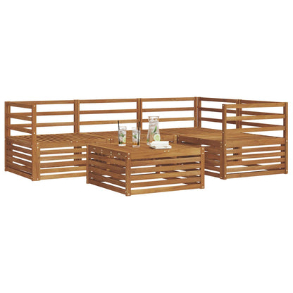 vidaXL Outdoor Sofa Set 5 pcs Natural Solid Acacia Wood