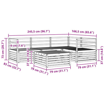 vidaXL Outdoor Sofa Set 5 pcs Natural Solid Acacia Wood