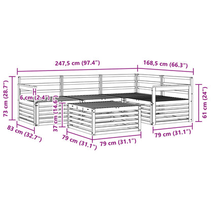vidaXL Outdoor Sofa Set 5 pcs Natural Solid Acacia Wood