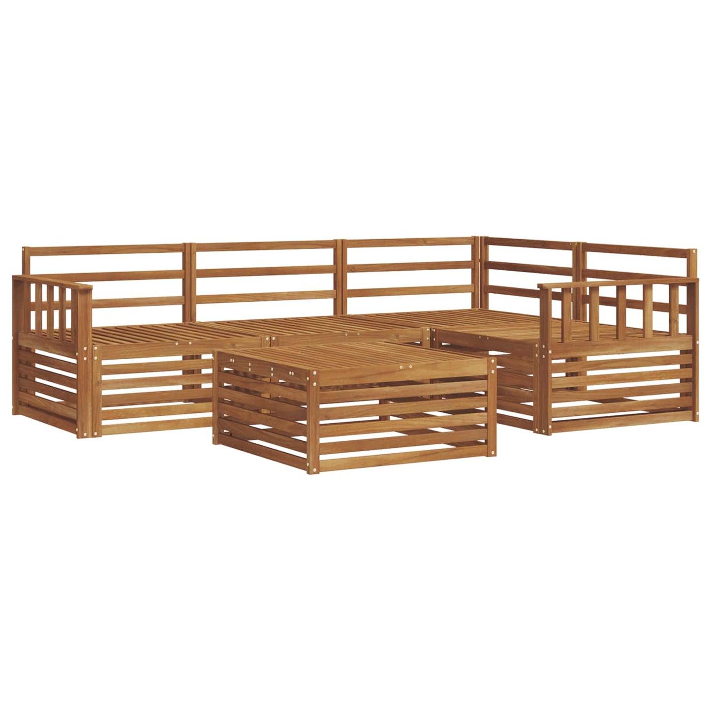 vidaXL Outdoor Sofa Set 5 pcs Natural Solid Acacia Wood