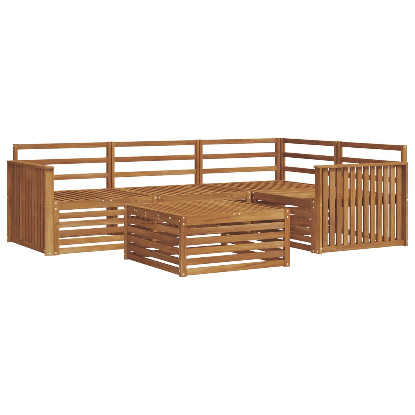 vidaXL Outdoor Sofa Set 5 pcs Natural Solid Acacia Wood
