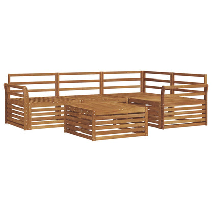 vidaXL Outdoor Sofa Set 5 pcs Natural Solid Acacia Wood