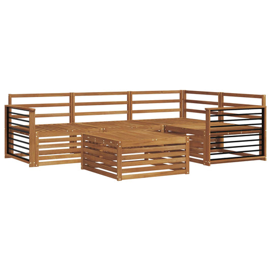 vidaXL Outdoor Sofa Set 5 pcs Natural Solid Acacia Wood