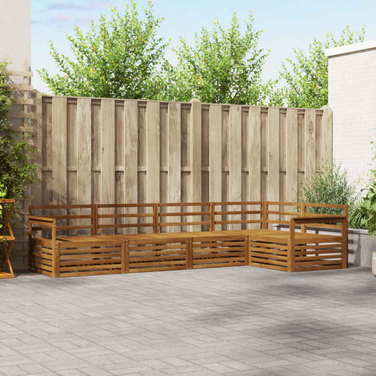vidaXL Outdoor Sofa Set 5 pcs Natural Solid Acacia Wood