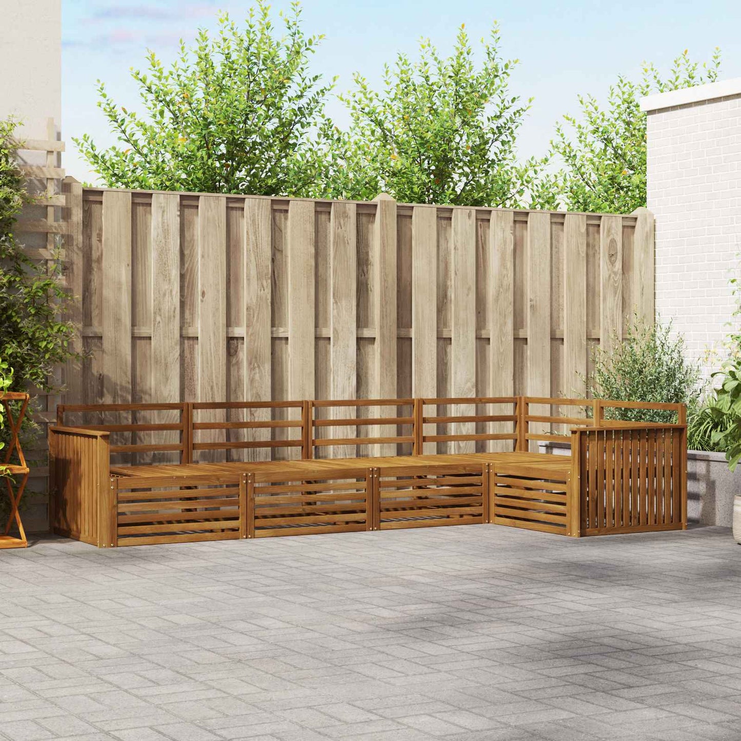 vidaXL Outdoor Sofa Set 5 pcs Natural