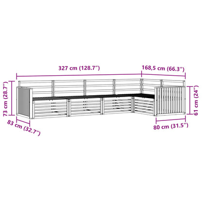vidaXL Outdoor Sofa Set 5 pcs Natural