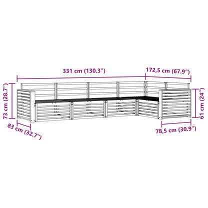vidaXL Outdoor Sofa Set 5 pcs Natural