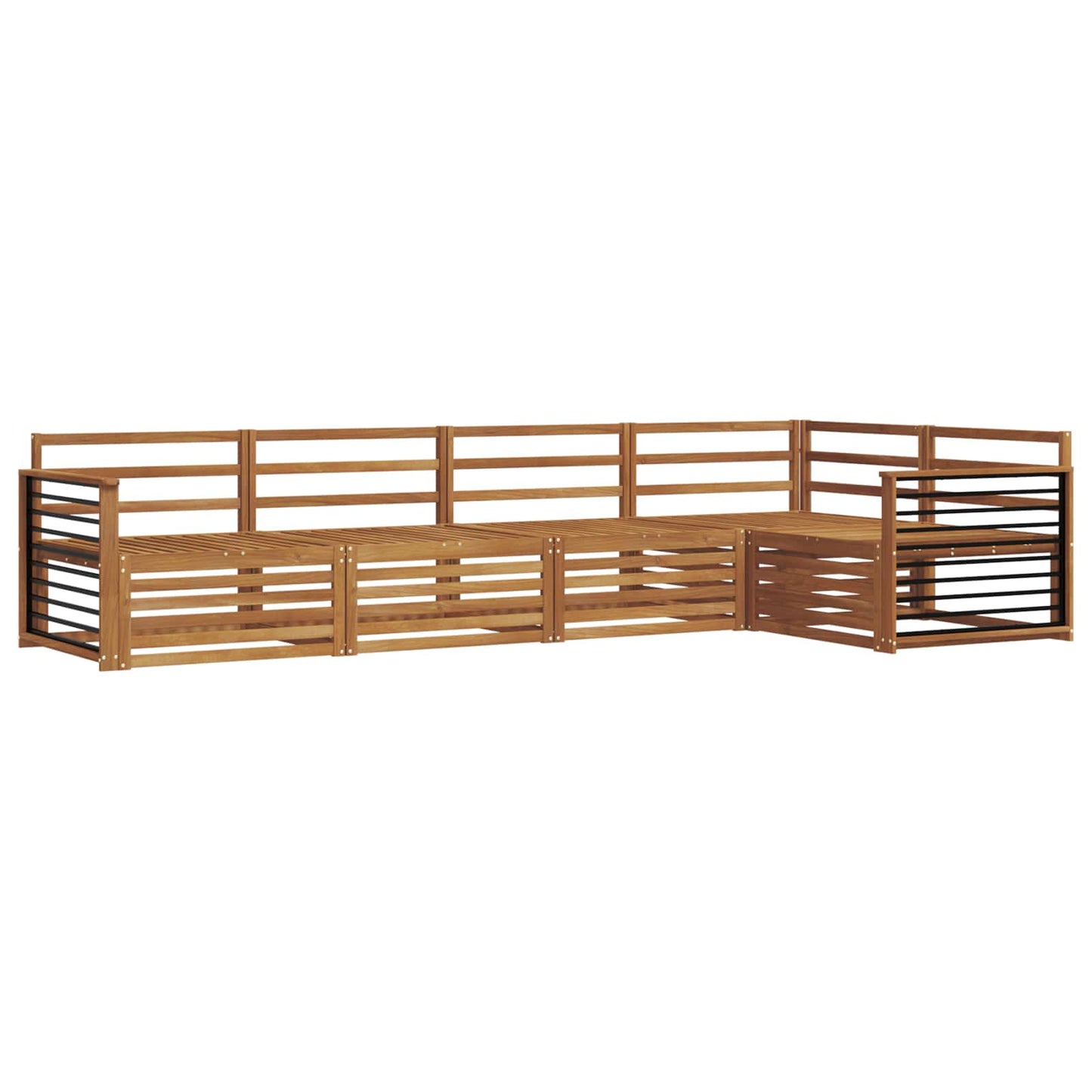 vidaXL Outdoor Sofa Set 5 pcs Natural