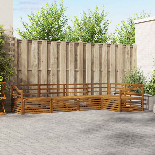 vidaXL Outdoor Sofa Set 5 pcs Natural Solid Acacia Wood
