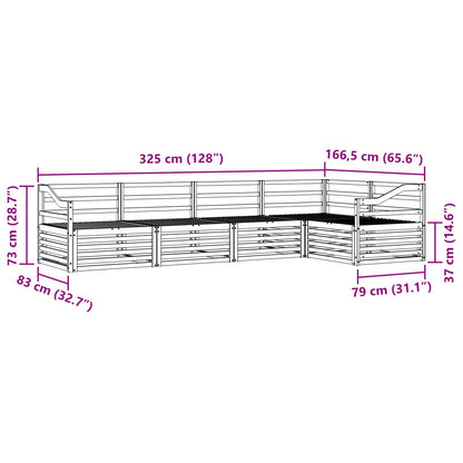 vidaXL Outdoor Sofa Set 5 pcs Natural