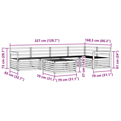 vidaXL Outdoor Sofa Set 6 pcs Natural