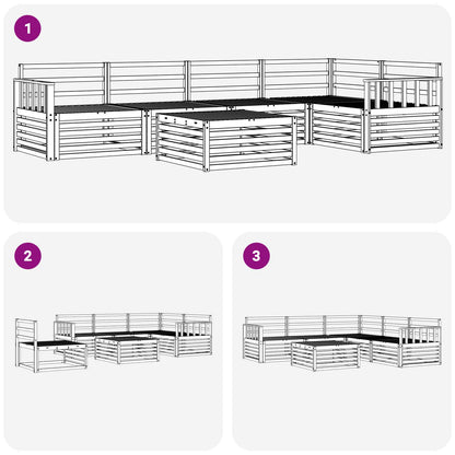 vidaXL Outdoor Sofa Set 6 pcs Natural