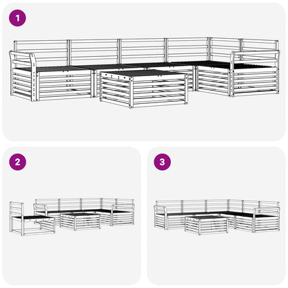 vidaXL Outdoor Sofa Set 6 pcs Natural